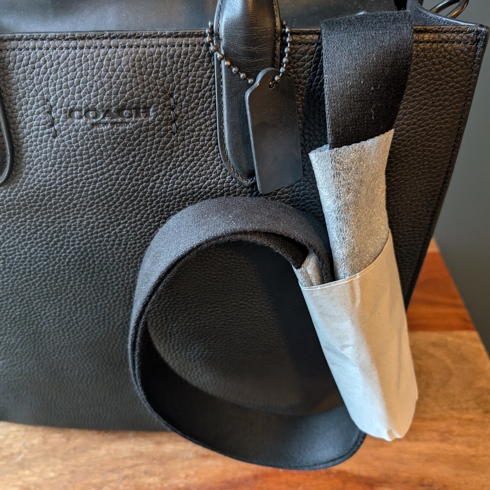 Coach Gotham Tall Tote - Black - Picture 9 of 16